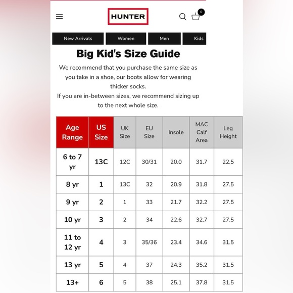 HUNTER Big Kids Original Chelsea Boots Size 5 - Picture 9 of 9